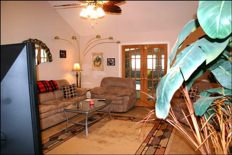 Family room opens into the pool area